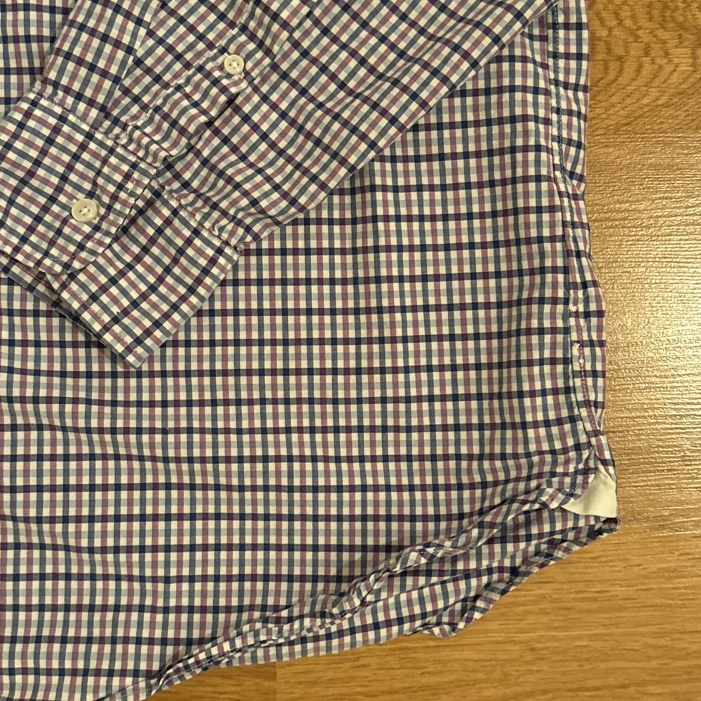 J. Crew Shirt Men's XL Multicolor Check Pattern Long Sleeve Button Down Preppy - Picture 3 of 8